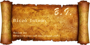 Biczó István névjegykártya